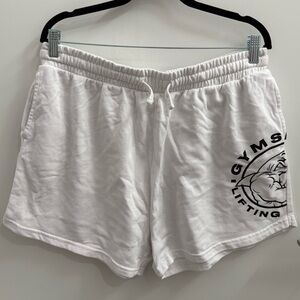 Gymshark White Athletic Shorts for Women